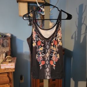 Tribal Aztec Boho Chic Western Floral Tank Top